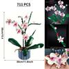 Bloc Bouquet Orchidée en Pot Ensemble de Briques de Construction Compatible avec Particules Convient Pour la Saint-Valentin fleur 10311 s cadeau STEM DIY Maquette Kit 3D