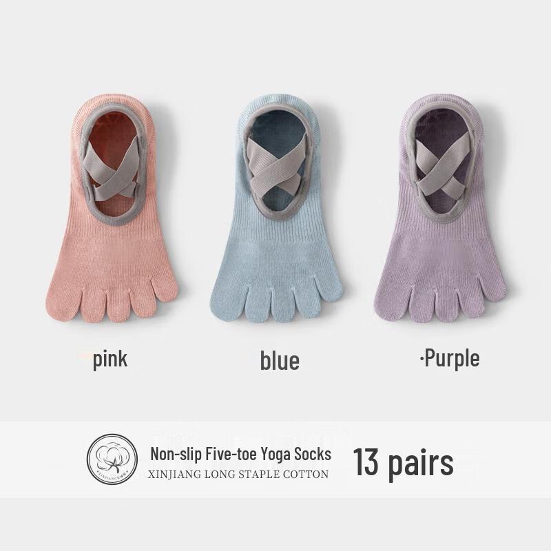 HANDUNYOU Women s Anti-Slip Five-Finger Yoga Socks