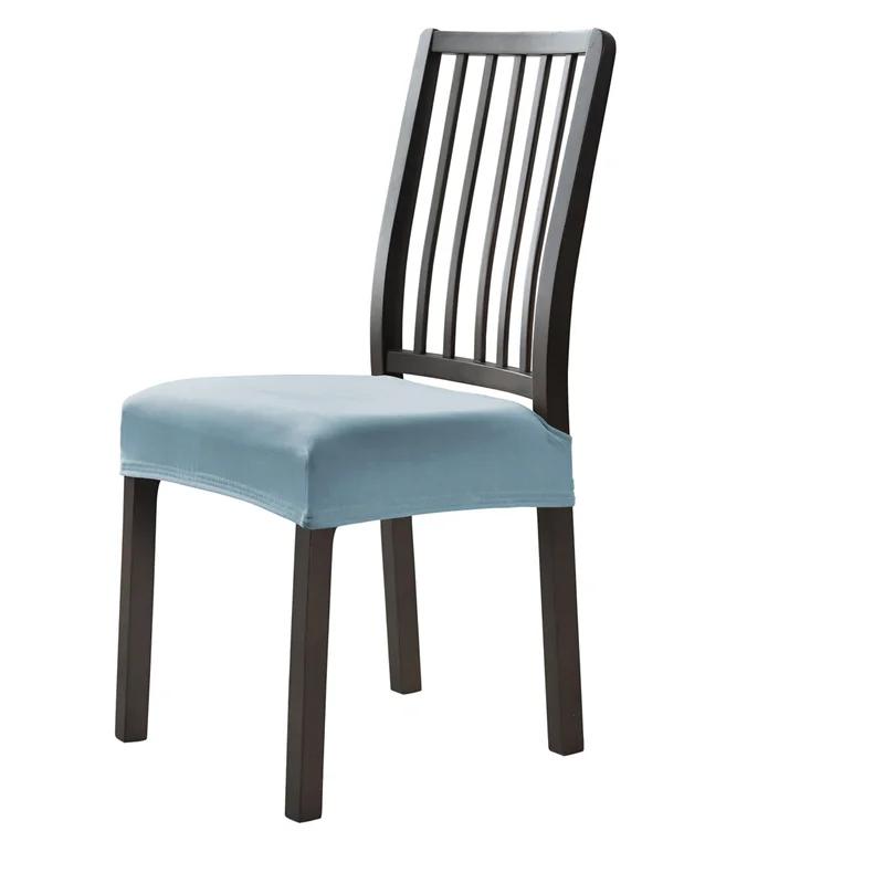 1Pc Solid Color Velvet Dining Chair Seat Cover Classic Chair Covers Removable Anti-Dirty Chair Cushion Slipcovers For El Home