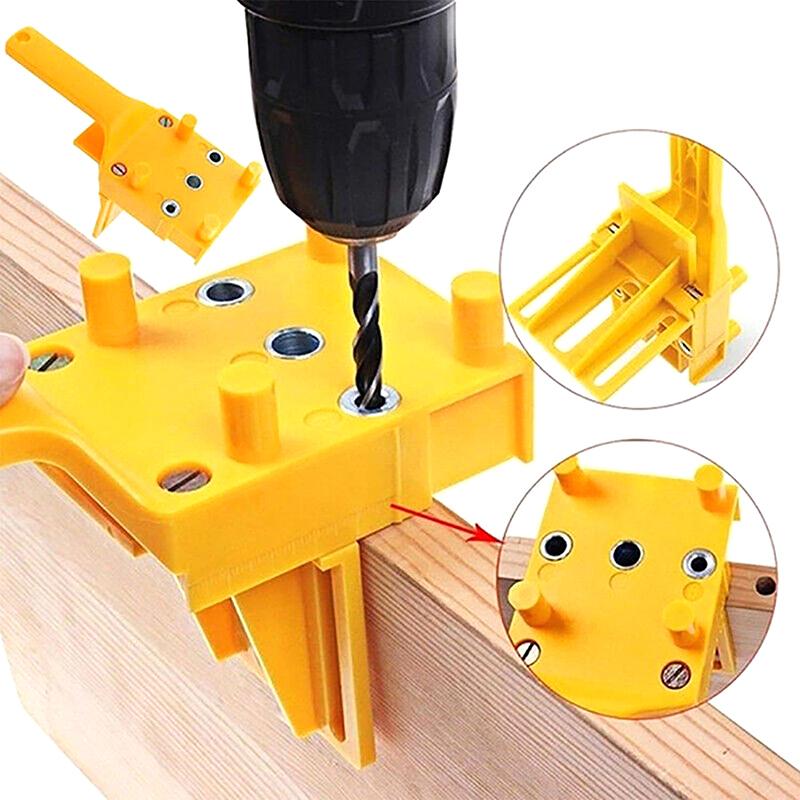 Woodworking Straight Hole Drilling Locator Handheld Furniture Wood Tenon Wooden Board Connection Positioning Drilling Tool