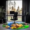 Maya the Bee Printed Round Rug Carpet Chair Rug Area Rug Entryway Doormats,for Office Chair Living Room Bedroom Kitchen Room.