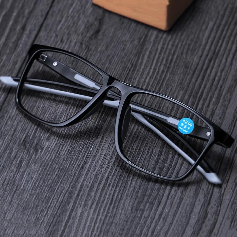 Trendy Vintage Presbyopia Glasses Square Frame Far Sight Reading Glasses for Men Women Fashion Sports Eyewear Diopter
