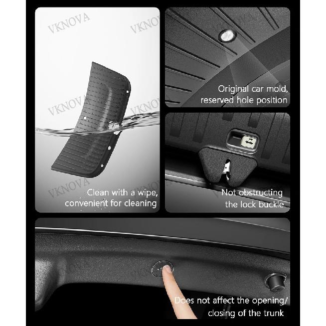 For Tesla Model YL 2025 2026 All-inclusive Rear Trunk Door Anti-dirt Mat TPE Trunk Tailgate Protection Pad Car Accessories