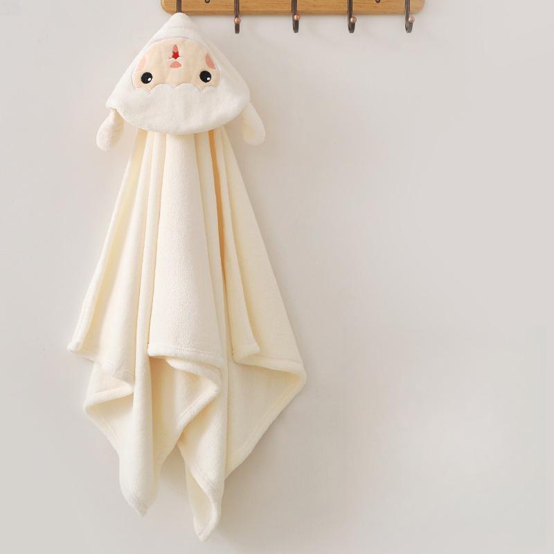 Baby Hooded Bath Towel - Super Absorbent Microfiber Cartoon Cloak, Soft Infant Bathing Wrap with Cute Animal Designs