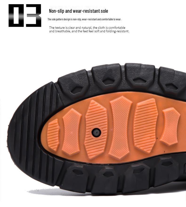 Men's Breathable Hiking & Running Shoes, Trendy Lace-Up Design, Soft, Wear-Resistant Soles