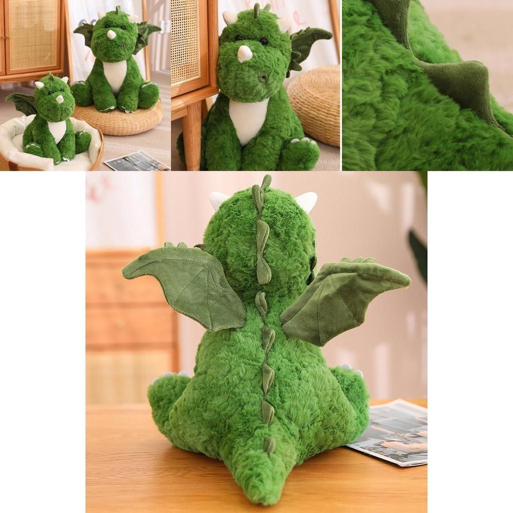 Niedliches Drachen Plüschtier mit Flügeln Dinosaurier Ei Stofftier für Kinder Weiche und kuschelige Puppe für Mädchen