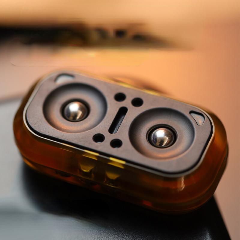 Owl Magnetic Push Card Stress-Relieving Fidget Slider with Fingertip Gyroscope for Anxiety Relief Mechanical Slider Spinner Toy