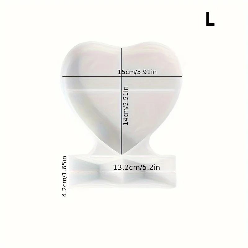 1/2PCS Creative Love Photo Frame Silicone Mold – Dual Sizes, Heart-Shaped Epoxy Resin Mold for DIY Picture Crafts