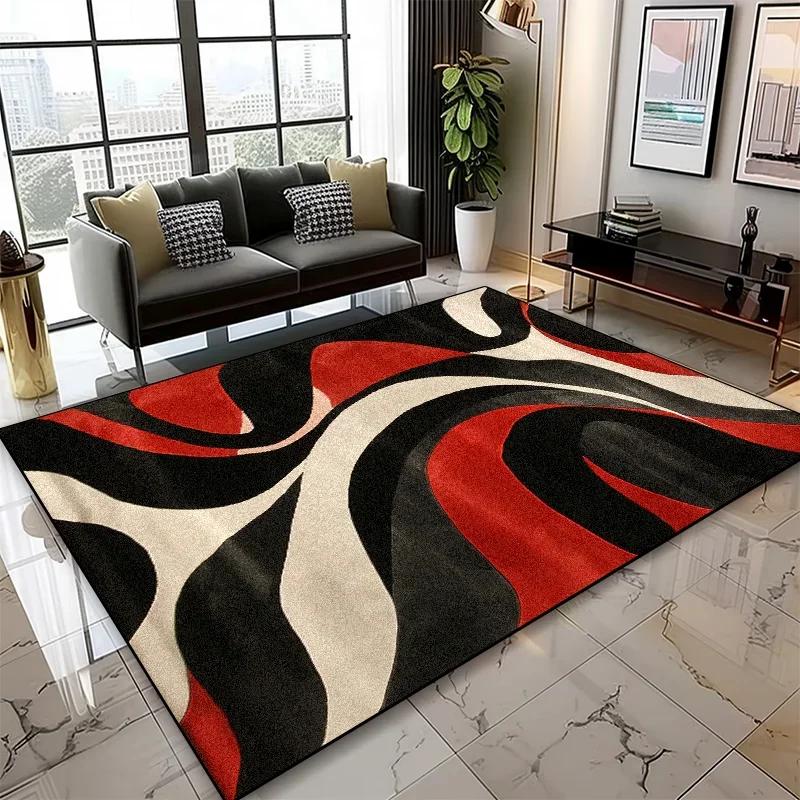 

Modern Luxury Geometric Carpets Living Room Home Decoration Non-slip Large Area Rugs Bedroom Leisure Washable Soft Bedside Mats 80x120cm