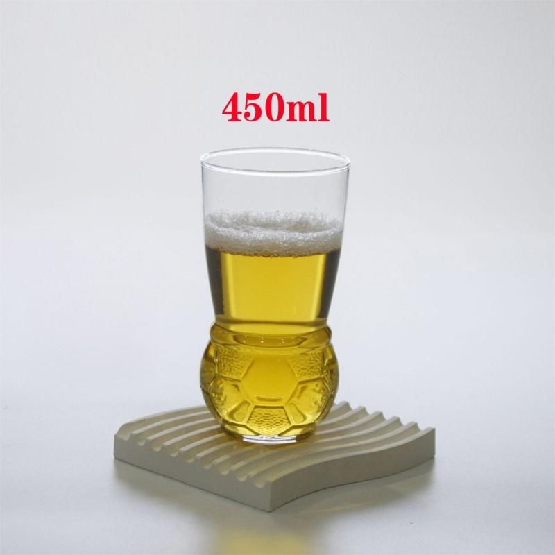 6Pcs Football Inspired Glass Beer Glasses 450ml Durable And Stylish Club Party Glass Cups For Any Occasion