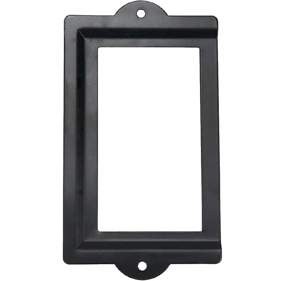 Antrader 6 Pcs 3.3" x 1.8" Office Label Holder, Metal Label Frame, Matte Black, with Screws