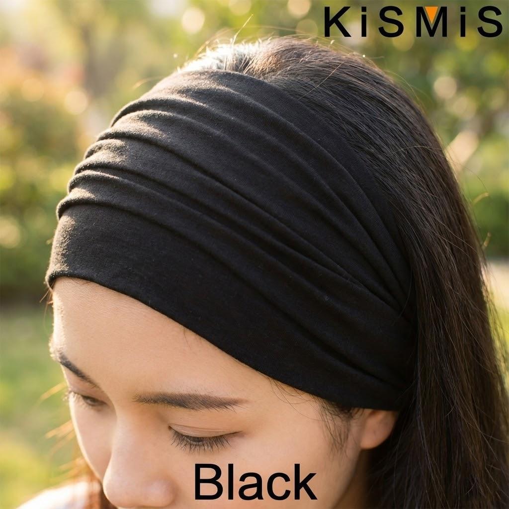 

Lightweight Comfortable Sweatband Headbands Set for Men Women Kids Adjustable Headwear Bandanas чёрный