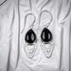 925 Sterling Silver Black Onyx Gemstone Handmade Jewelry Earrings 1.90" For Gift EE-39-19