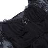 Grunge Goth Gothic Black Mini Dress Lace Trim High Waist Bodycon Women Vintage Punk Lolita Cloth