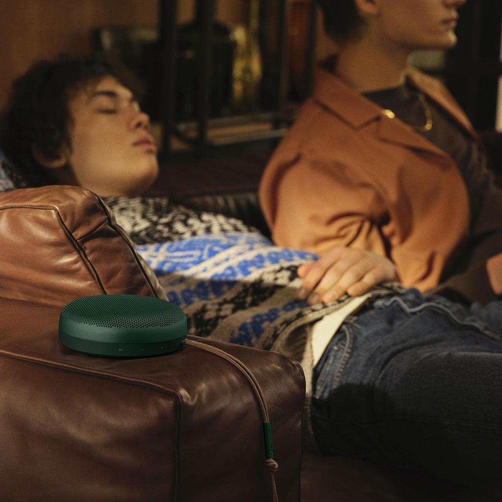 Bang & Olufsen Beosound A1 2nd Green Portable Speaker, Bluetooth Wireless, IP67 Certified, Waterproof & Dustproof, for Video Conferencing, 18 Hours Pl