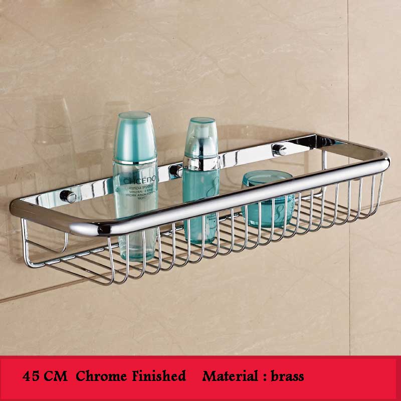 BAKALA Brass Bathroom Accessories Corner Shelf  Finished Wall Mounted Bath Shower Caddy Storage Holder BR-6716