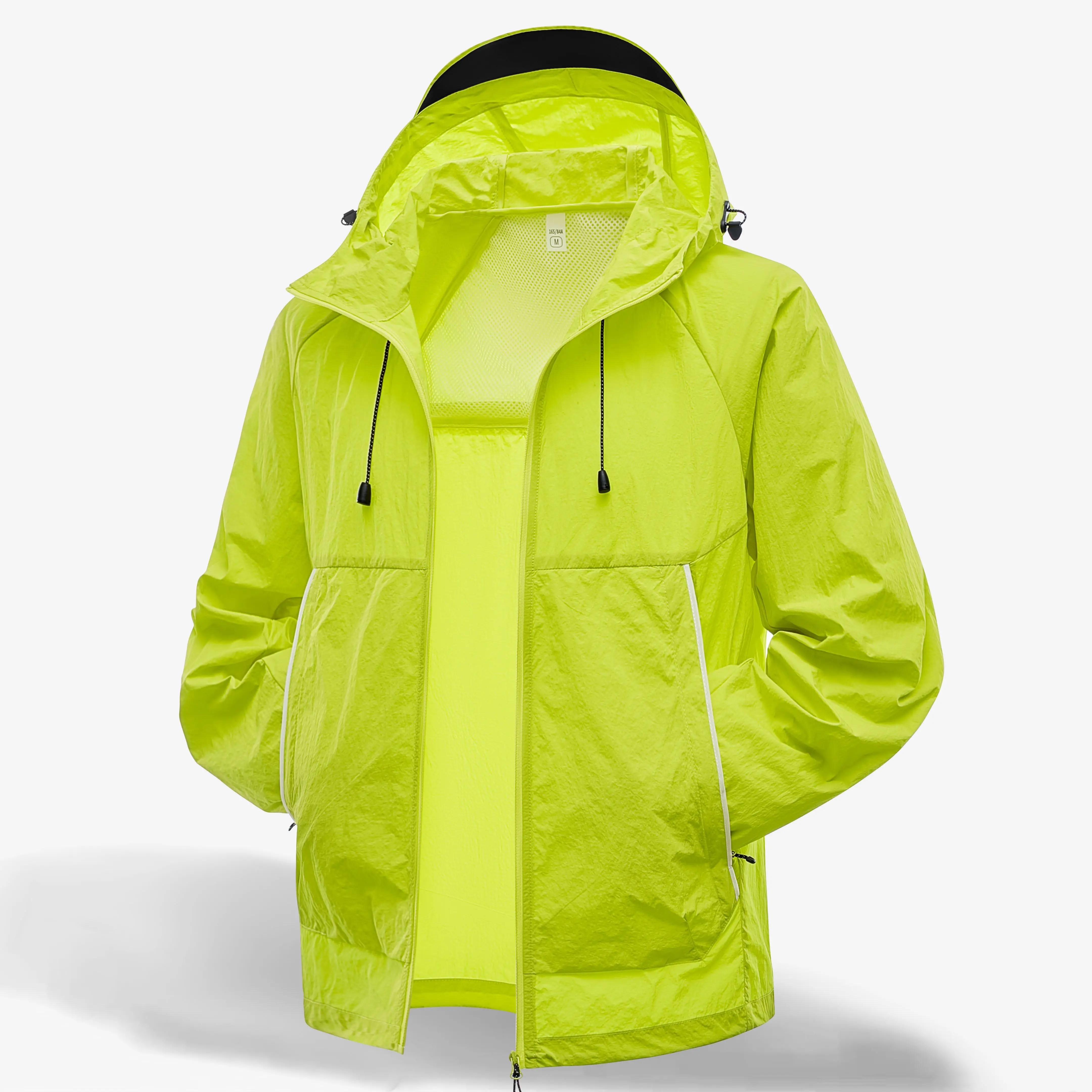 

2026 Unisex Sun Protection Jackets Summer Waterproof Quick Dry Reflective Coat Male Lightweight Windbreaker Man Thin Outerwear 4XL флуоресцентный зеленый