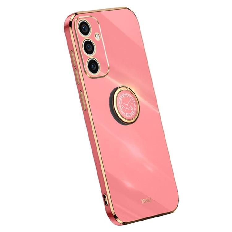 XINLI For Samsung Galaxy A36 5G Case Ring Kickstand Electroplating TPU Phone Cover D