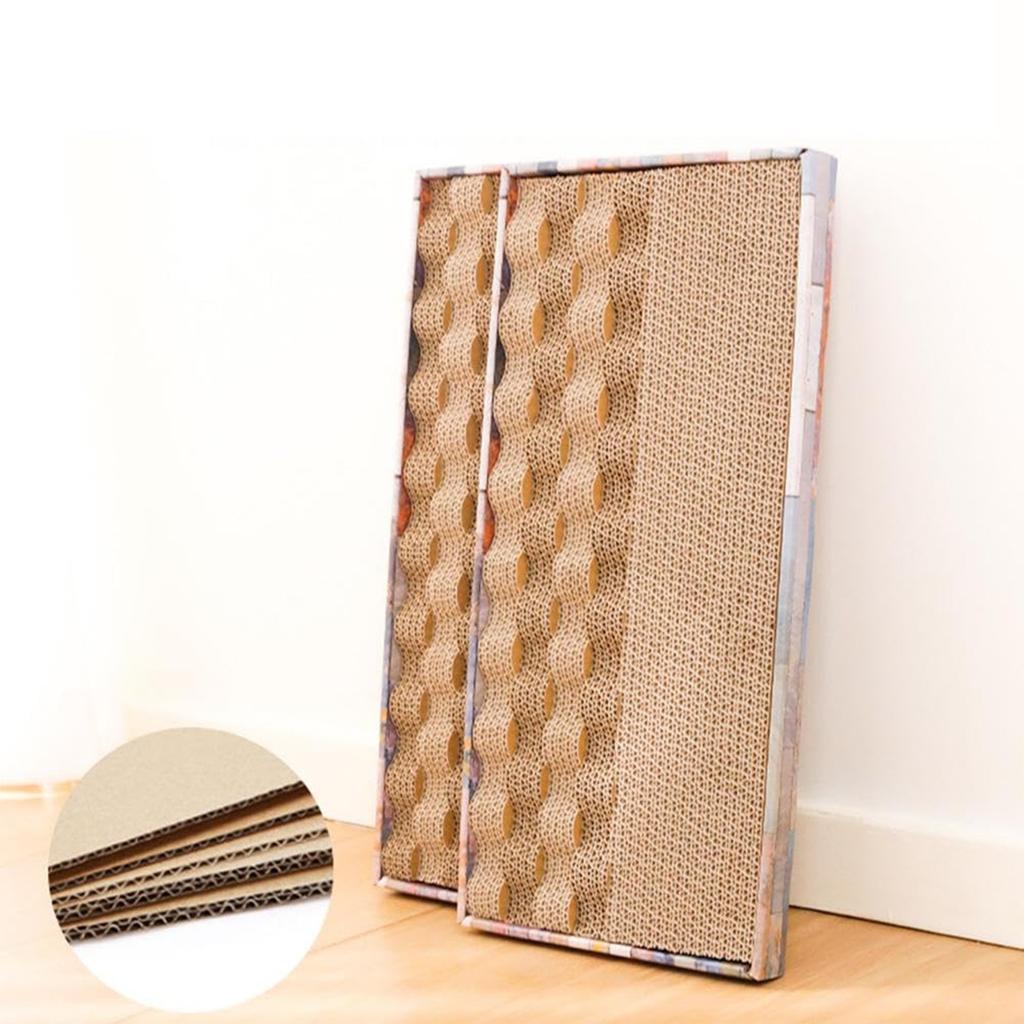 Škrabadlo pro kočky, A Kreslený vlnitý papír bez úlomků, Škrabadlo pro kočky, Hračka pro broušení kočičích drápků, Potřeby pro domácí mazlíčky proti nudě