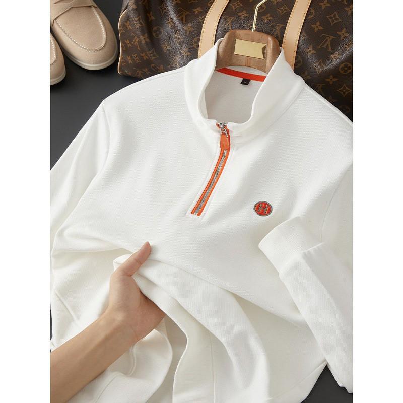 Mens Slim Fit Waffle Knit Half Zip Stand Collar Sweatshirt Premium Cotton Casual Trendy Long Sleeve Top