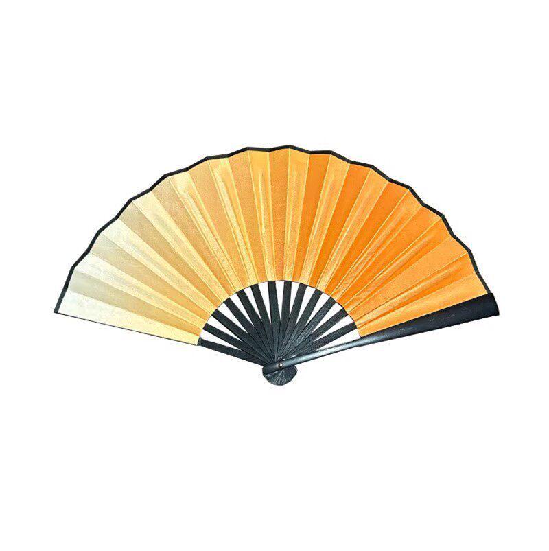 Huadan Folding Fan: Children s Drunken Spring Breeze Orange Gradient Dance Prop