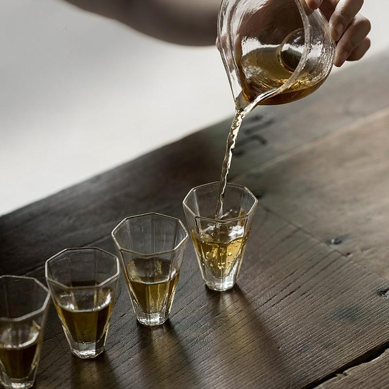 60ml Japanese Style Glass Tea Cup Heat-resistant Household Kung Fu Tea Tasting Cup Small Teacup Master Cup Transparent Teaware