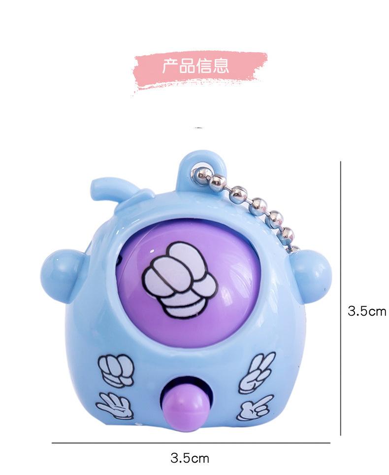 Mini Rock Paper Scissors Game Keychain Portable Handheld Toy Interactive Decision Maker Gadget for Office School Travel