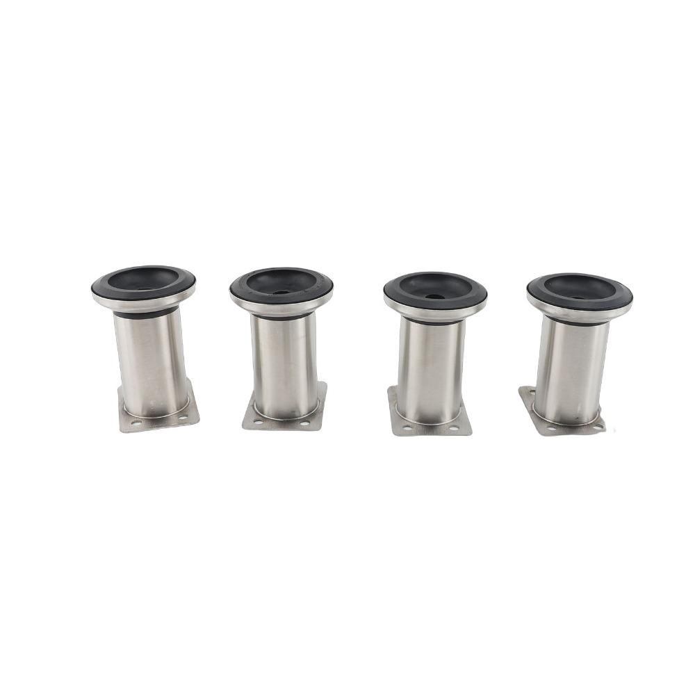 4PCS Stainless Steel + PP Telescopic Furniture Legs Stainless Steel Support Legs For TV Cabinet