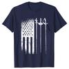 Funny American Fencing USA Flag Fencer T Shirts Men Pure Cotton Humor Streetwear Tee Shirt Short Sleeve Unisex Loose Clothing