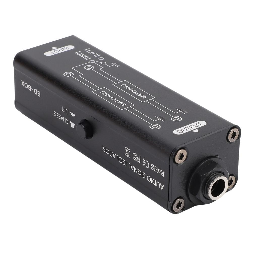 Sound Signal Isolator 6.35mm Sound Passive Noise Isolator Hum Eliminator for Studio Home Stage Use