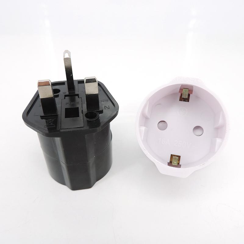 Universal-Netzadapter 13A 250V Kupfer EU Korea Deutschland Frankreich Russland nach HK UK Sicherungsstecker Singapur Malaysia Konverter