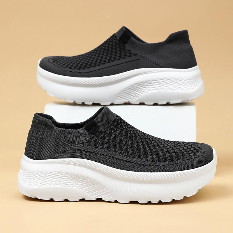 TUINANLE Zoccoli da Donna con Suola Nera Spessa, Scarpe Casual Estive in Rete Traspirante, Mocassini Leggeri Antiscivolo