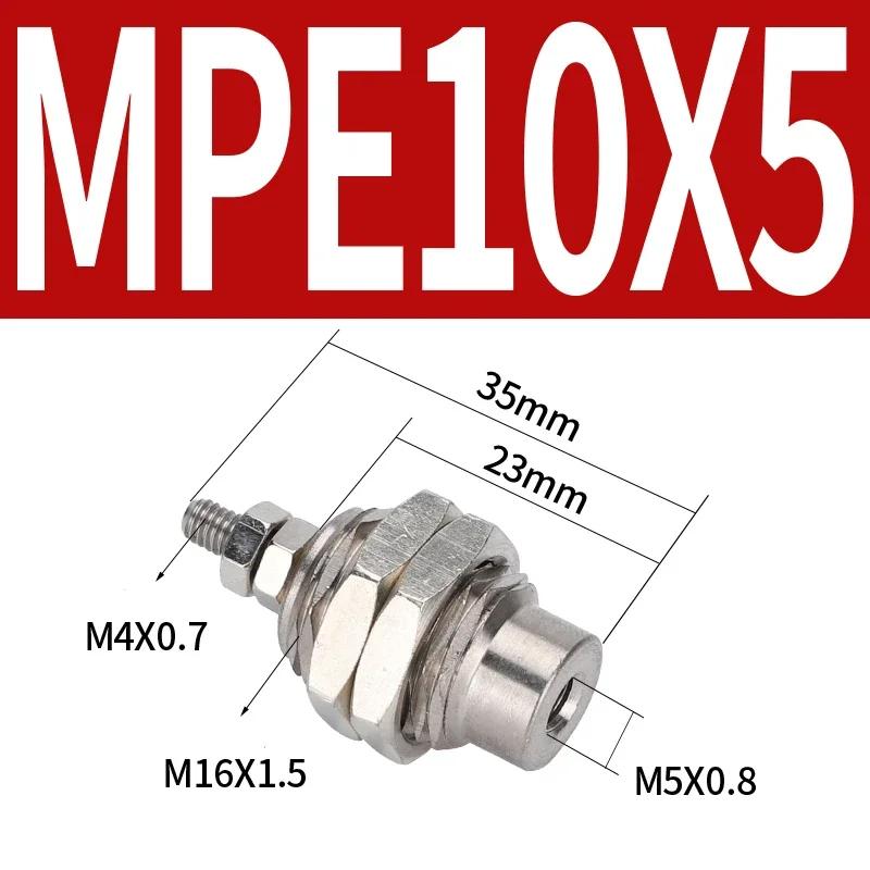 MPE Series Bore 4/6/10/15mm, Stroke 5/10/15/20mm-B Miniature Male Threaded Micro Single Action Spring Cylinder