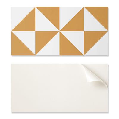 Zestaw Samoprzylepnych Kafelków Pcv Geometryczne Trójkąty W Kwadratach 6X60X30 Cm