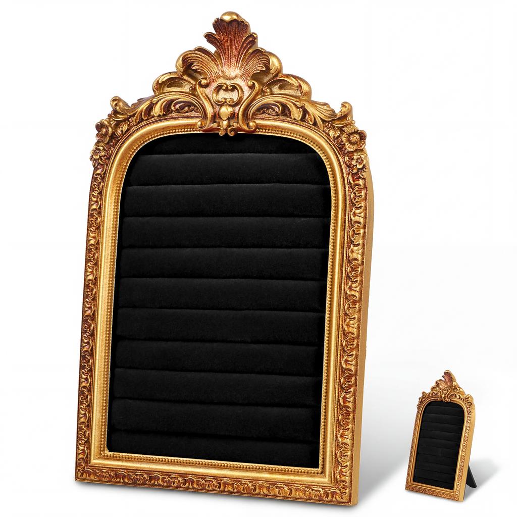 Vintage Jewelry Storage Shelf Velvet Earring Ring Shelves Jewelry Frame Display Shelves Home Wedding Decoration Display Cabinet