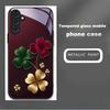 Fashion Metal Paint Tempered Glass Phone Case Suitable for Samsung Galaxy S26 S25 S24 S23 S22 S21 S20 FE Ultra Plus Anti Drop