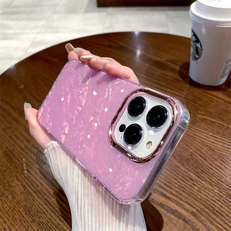 

Подходит для iPhone16pro Чехол с узором Мобильный телефон Чехол с блестками 15 Противоударный Объектив Apple 14pro Защитный чехол Star Shell iPhone16