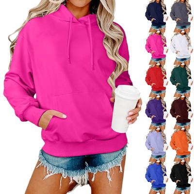 Women's Long Sleeve Oversized  Oversized Drop Shoulder Sleeves Women's Hooded Plush Sweatshirt