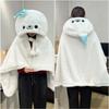 Adorable Seal Cape: Soft Hooded Cloak for Girls and Boys, Thick Winter Shawl for Dorm or Bedroom