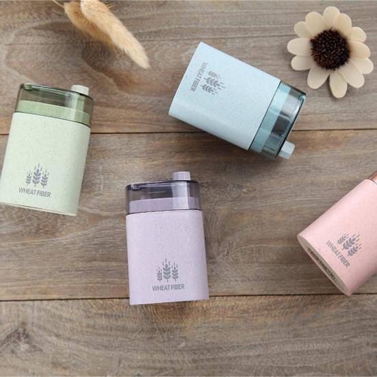 Fashion Plastic Straw Automatic Toothpick Holder Container Dispenser Home Decor