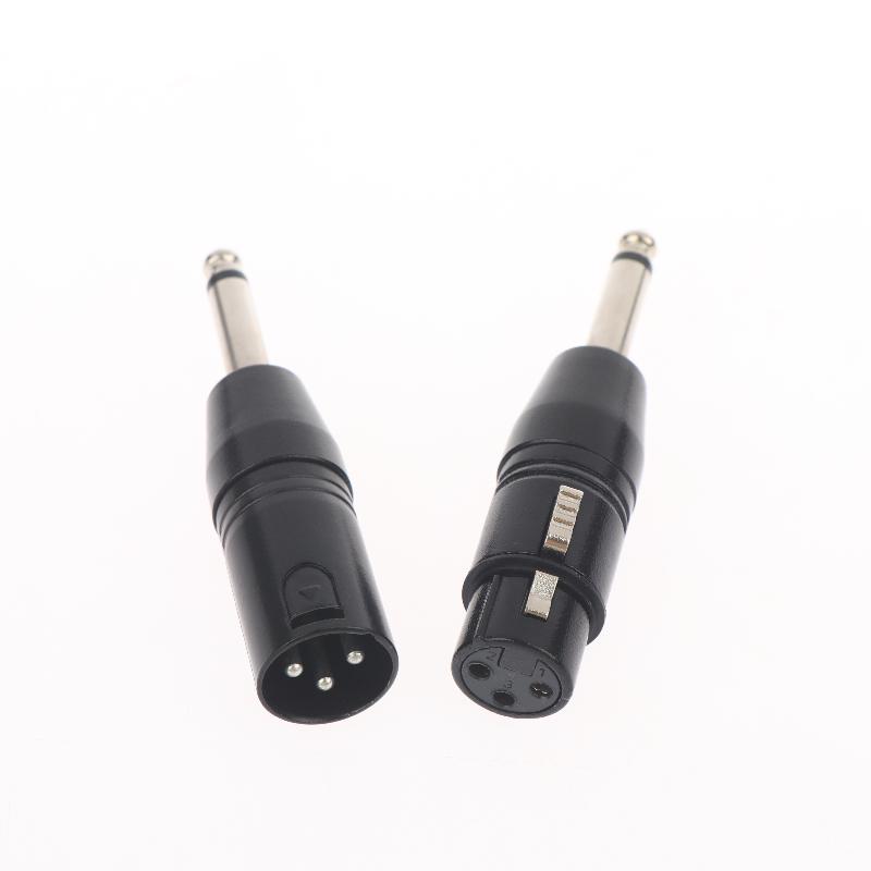 1/2Pcs Headphone Microphone Power Amplifier Guitar Adapter 6.35Mm Mono Male To Xlr 3Pin Female/Male Audio Plug Converter