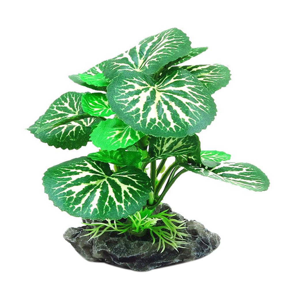 Simulated Reptile Plants For Terrarium Decor, Realistic Artificial Water Plants With Base Amphibian Habitat Decoration, Snake Tortoise Tank Accessorie