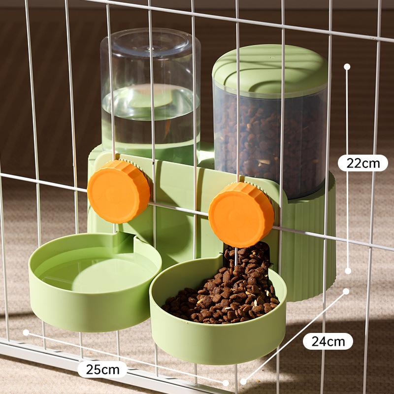 

Кормушка для собак Автоматическая кормушка для воды Подвесная клетка для кошек Питьевая вода Кормушка для собак 25*24*22cm