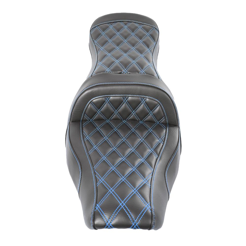 Harley Softail 18-25 Streetfighter Motorcycle Seat with Multi-Color Stitching