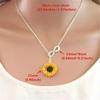 Daisy Fashion Simple Yellow Sunflower Heart Lariat Necklace Women Infinity Charm Bridal Flower Sunflower Bridesmaid Necklace