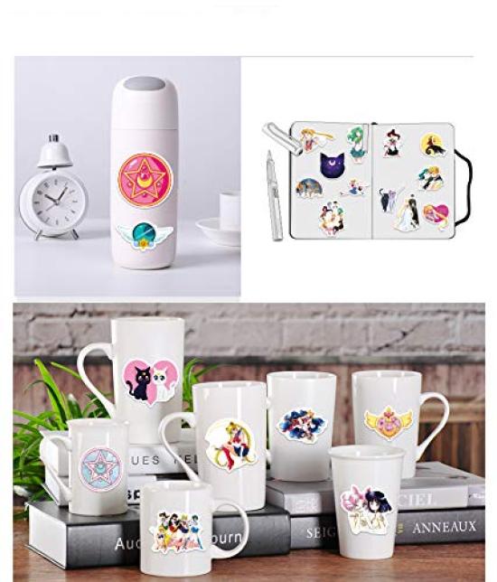 Sailor Moon Aufkleber Wasserdicht Sailor Moon Pretty Guardian Aufkleberpack für und Mehr Set, 100-teiliges Set, Abziehbilder, Koffer, Laptops, Fahrräder, Helme,