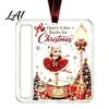 Creative Money Gift Ideas Christmas Cash Holder Ornament Acrylic Holder Holiday Ornament Hanging Decoration for Xmas Tree Stocking Stuffer,