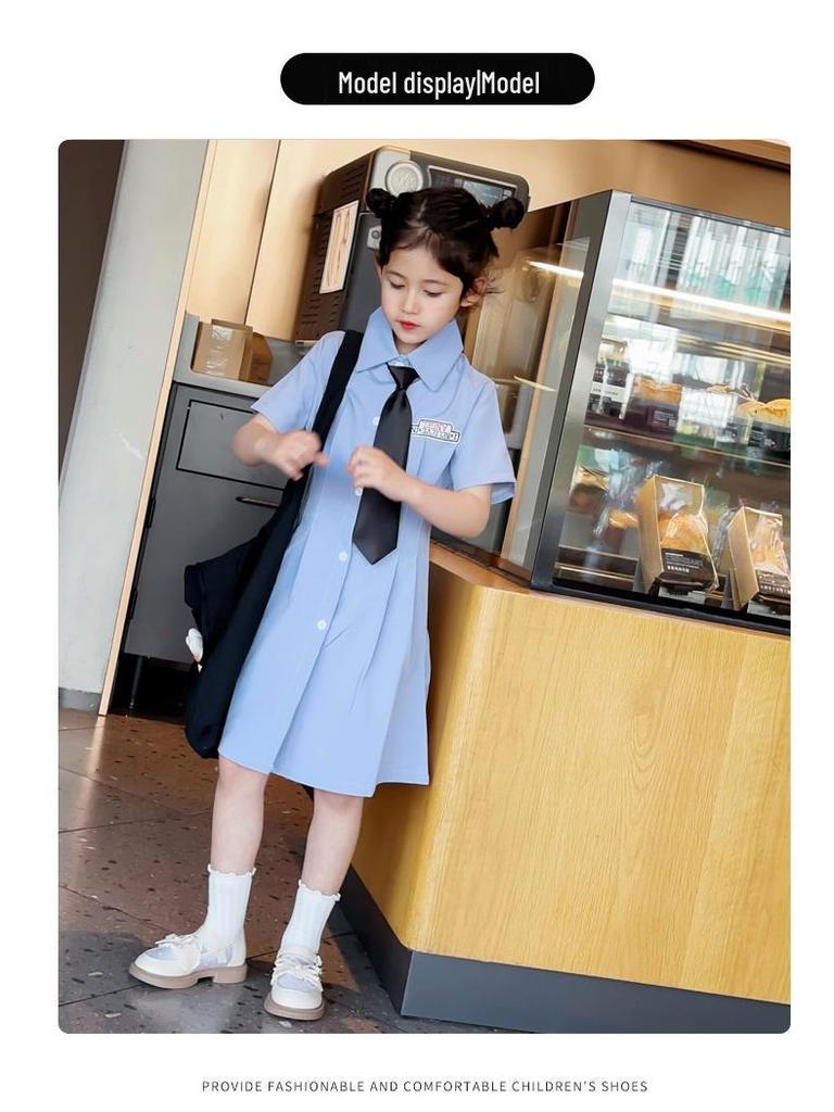 British Style Girls' Leather Mesh Soft Sole Princess Shoes - 2025 Summer Collection