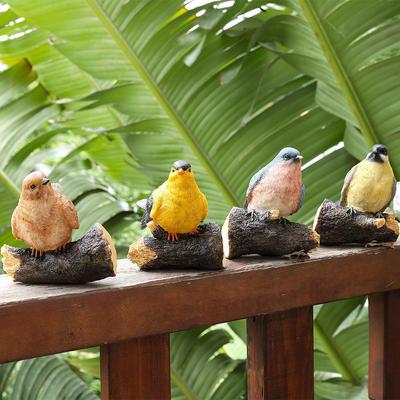 Courtyard Garden Layout Fake Bird Simulation Bird Ornaments Courtyard Animal Tree Pendant Pastoral Style Decorative