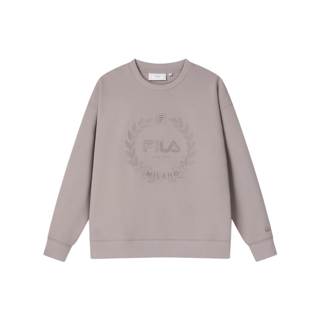 

FILA Solid Color Casual Pullover Sweatshirt Unisex sweatshirt Gray F11U415201F-GY M